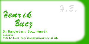 henrik bucz business card